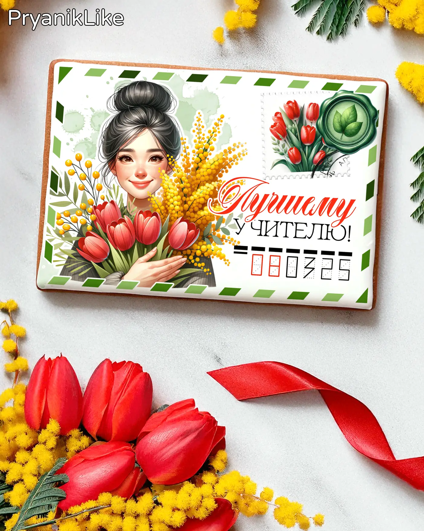 NEW Пряник Письмо учителю (10-15 см.)